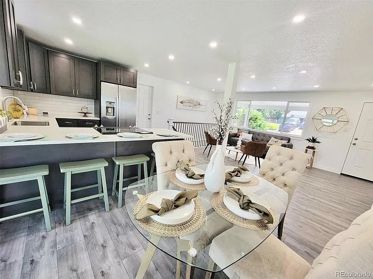 Dining room at KOR’s completed Oakwood Street project